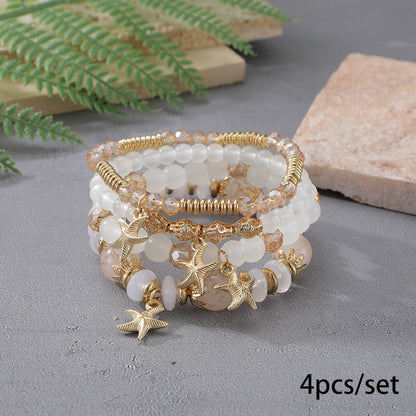 European and American Cross-Border Hot-Selling New Bohemian Bracelets Creative Tassel Multi-Layer Beaded Bracelets Fashion Jewelry