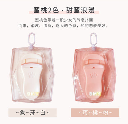 Snow Belle's New Cat Paw Eyelash Curler Wholesale Curling Tool Easy to Use with Silicone Strip Beauty Wide-Angle Eyelashes