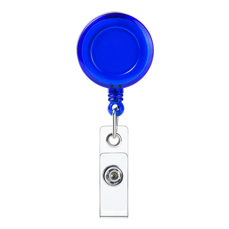 Transparent Easy Pull Buckle Doctor Nurse Breast Card Certificate Card Case Anti-loss Clip Buckle Meal Card Work Card Transparent Color Retractable Buckle
