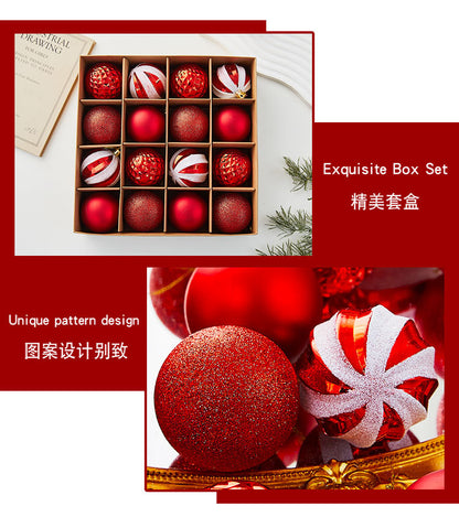 Cross-border New Christmas Tree Decoration Pendant Electroplated Paintted Ball Hanging Hollow Ball Hanging Christmas Decorations