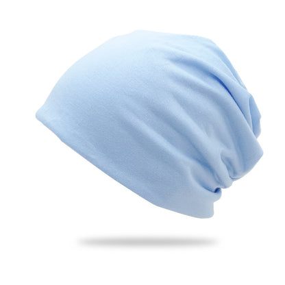 Cross-Border New Style Solid Color Slouchy Beanie, Popular Double-Layer Pullover Hat, Thin Postpartum Hat, Cold Weather Hat Wholesale