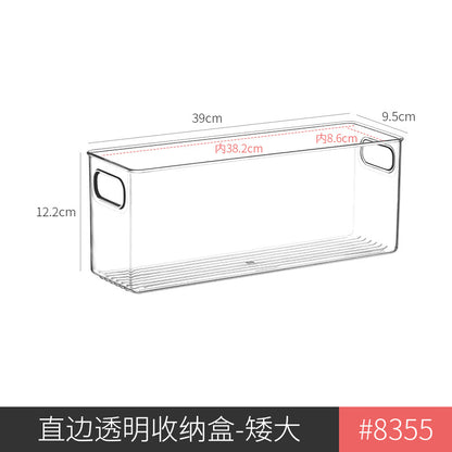 Transparent Storage Box Desktop Kitchen Cabinet Drawer Refrigerator Storage Box Acrylic Snacks Portable Storage Basket
