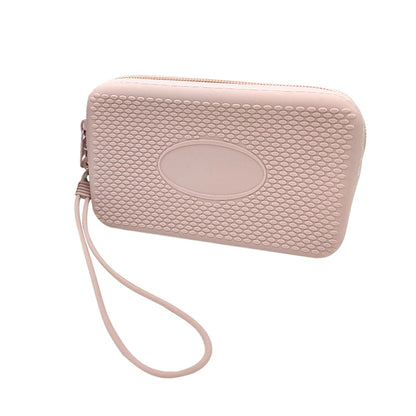 Silicone Square Small Travel Storage Bag with Handle, Customizable Logo, for Storing Miscellaneous Items, Toiletries, and Coins