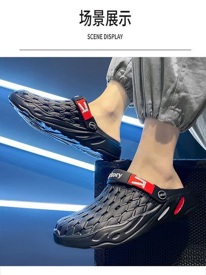 Hole Shoes Casual Thick-soled Non-slip Wear-resistant Beach Sandals Cross-border Large Size Dung-feeling Summer New Style Outer Wear Slippers
