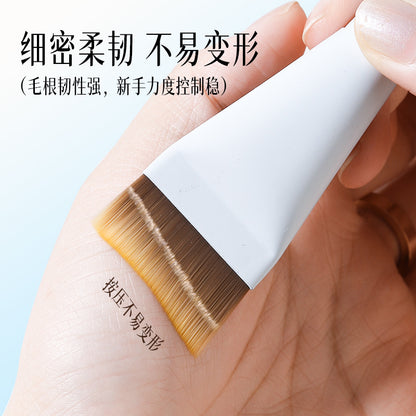 Xixi Flat Foundation Brush Ultra-Thin Flat Head Angled Makeup Brush That Doesn'T Absorb Product Concealer Makeup Brush Beauty Tool for Setting Makeup