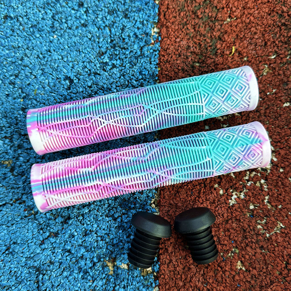 Universal extended mixed color mountain bike handle cover vertical rubber non-slip soft handle cycling bicycle grip accessories