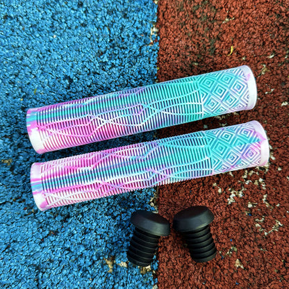 Universal extended mixed color mountain bike handle cover vertical rubber non-slip soft handle cycling bicycle grip accessories