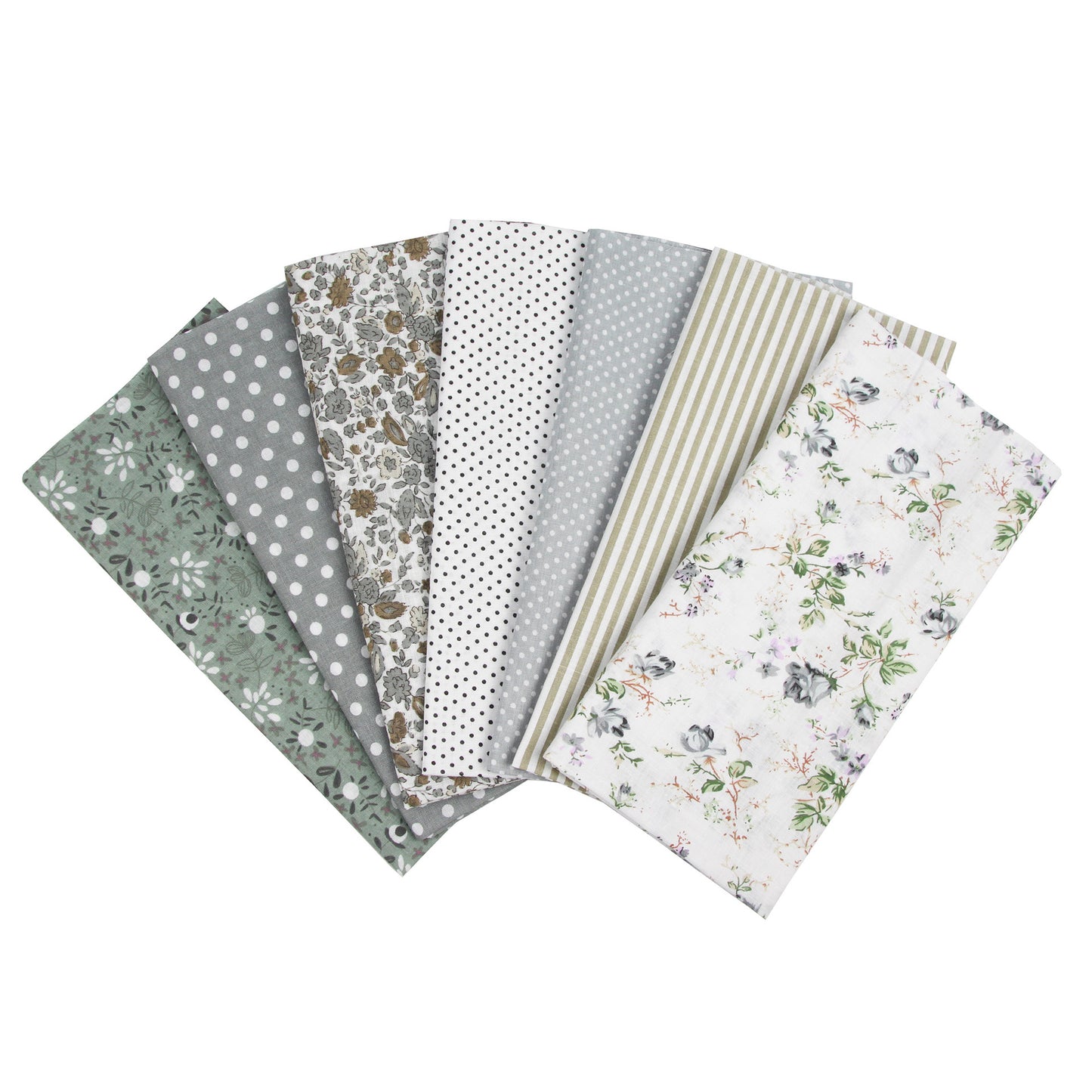 7 Color Patchwork Cloth Group Plain Flower Cloth Broken Plaid Dot DIY Cotton Small Fresh Plant Printing Cloth