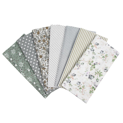 7 Color Patchwork Cloth Group Plain Flower Cloth Broken Plaid Dot DIY Cotton Small Fresh Plant Printing Cloth