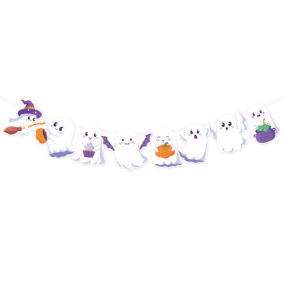 Cross-Border New Halloween Flag Party Supplies Decoration Scene Atmosphere Decoration Halloween Flag Banner