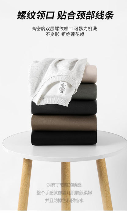 Cross-Border Heavy Sweatshirt with Logo Printed on It, Group Annual Meeting Cultural Shirt, Advertising Shirt Design, Velvet Round Neck Sweatshirt, Work Clothes