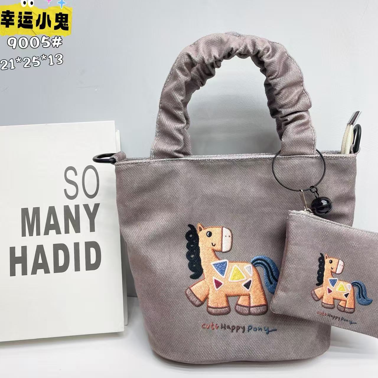 In-Stock New Small Cloth Bag Ins Cute Cartoon Women's Summer Cloth Bag Handbag Casual Tote Bag Upgrade