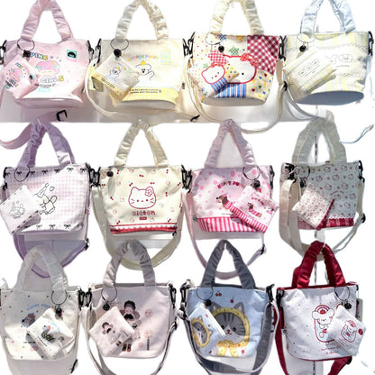 In-Stock New Small Cloth Bag Ins Cute Cartoon Women's Summer Cloth Bag Handbag Casual Tote Bag Upgrade