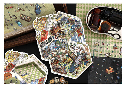 Infeel.Me Extra Large Scenery Stickers Today's Business Hours Open - Part Twelve DIY Journal Scene Stickers