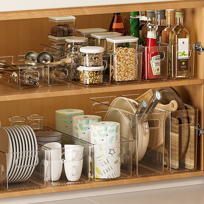 Desktop Storage Box Narrow Long Slim High Gap Transparent Acrylic Snack Kitchen Mirror Cabinet File Bathroom Cosmetics