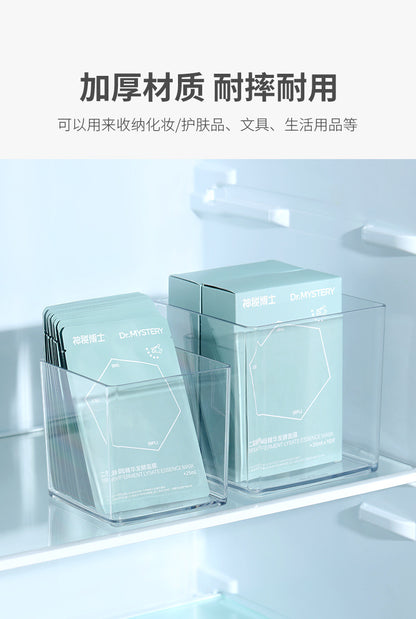 Desktop Storage Box Square Transparent Acrylic Flower Pot Sundries Cosmetics Stationery Notes Kitchen Workstation Height