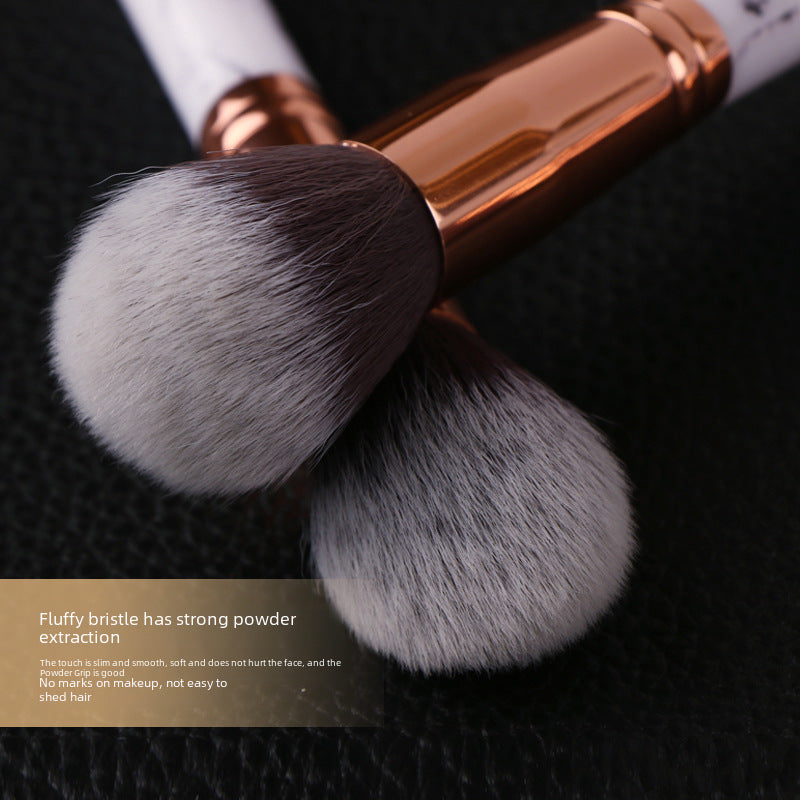 Marble makeup brush wholesale powder brush blush eye shadow brush full set of beauty tools 10 sets of brush bag beauty brush