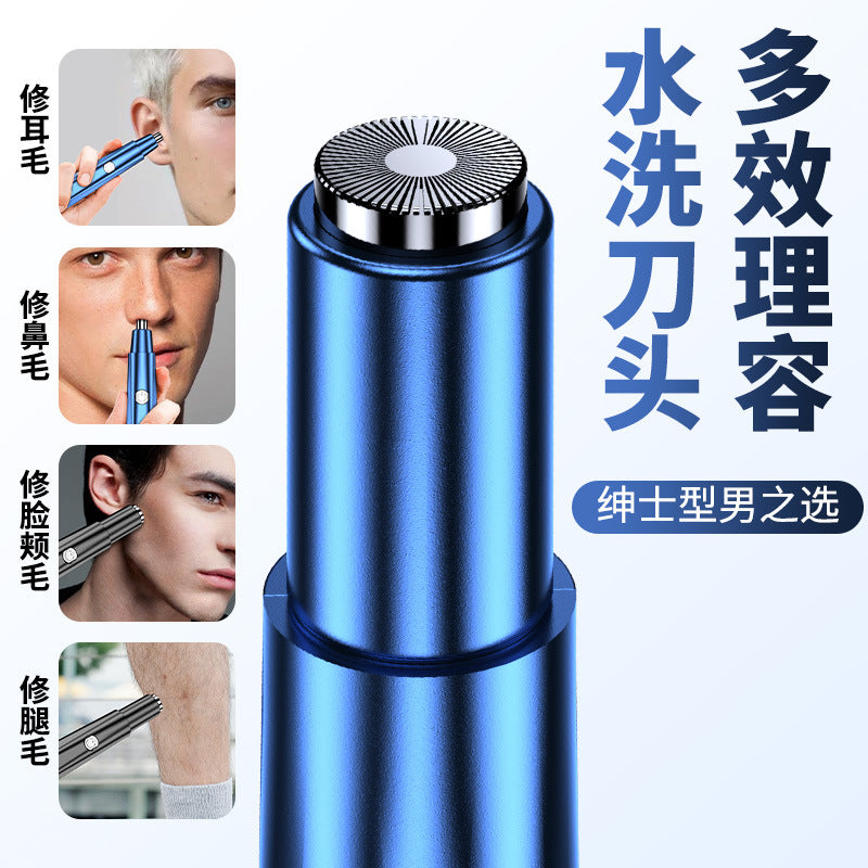 2021 New Model Men's Nose Hair Trimmer Mini Shaver for Trimming Nose Hair, Sideburns, and Ear Hair Dual-Head Trimmer