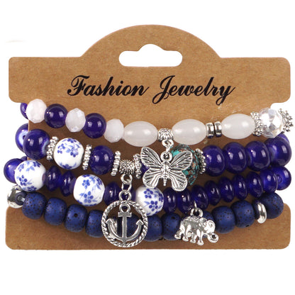 European and American Cross-Border Hot-Selling New Bohemian Bracelets Creative Tassel Multi-Layer Beaded Bracelets Fashion Jewelry