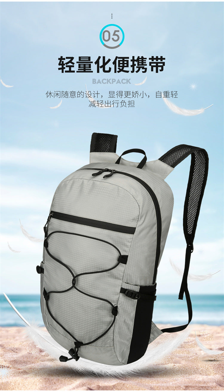 Cross-Border Outdoor Folding Backpack Waterproof Mountaineering Bag Backpack Folding Bag Outdoor Large Capacity Travel Backpack