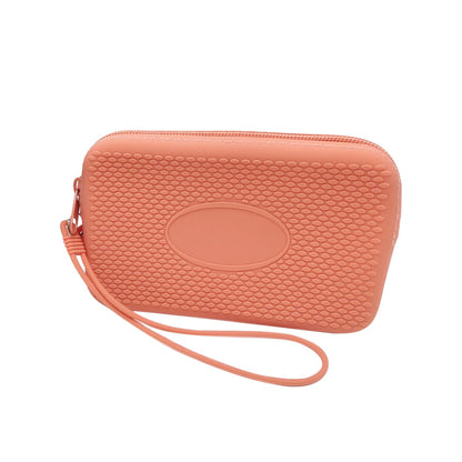 Silicone Square Small Travel Storage Bag with Handle, Customizable Logo, for Storing Miscellaneous Items, Toiletries, and Coins