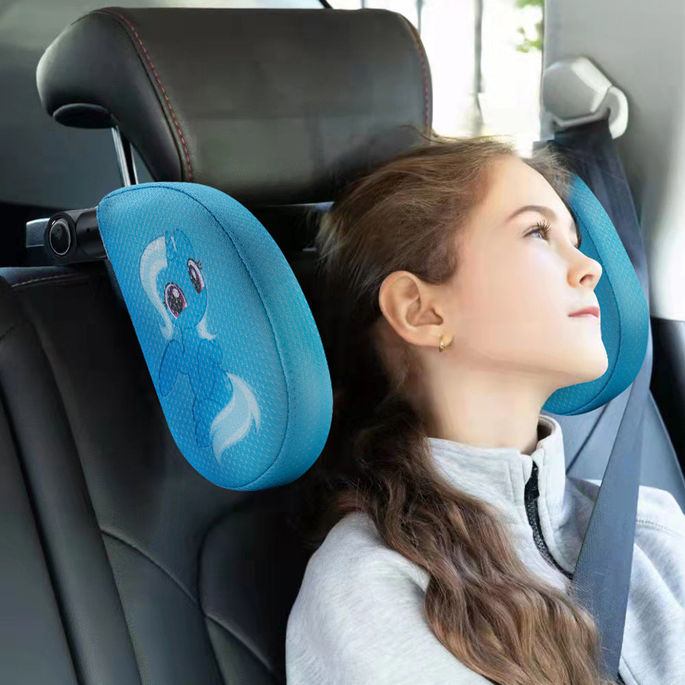 New Universal Car Cartoon Pillow Neck Pillow Breathable Car Seat Headrest Pillow Car Interior Supplies