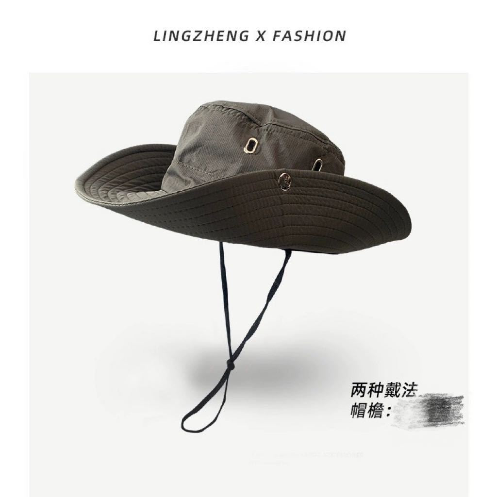 All-Match Western Denim Hat Men's and Women's Outdoor Mountaineering Summer Sun Hat Fishing Sunscreen Fisherman Hat Camping Breathable