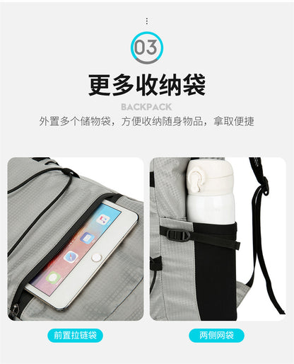 Cross-Border Outdoor Folding Backpack Waterproof Mountaineering Bag Backpack Folding Bag Outdoor Large Capacity Travel Backpack
