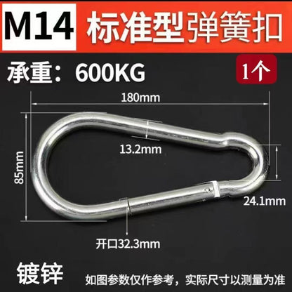 Safety Buckle, Climbing Buckle, Stainless Steel Lock, Spring Safety Ring, Outdoor Rock Climbing Accessories, Factory Direct Sales, Safety Hook