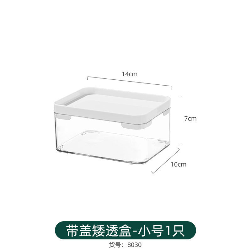Desktop Storage Box Square Transparent Acrylic Flower Pot Sundries Cosmetics Stationery Notes Kitchen Workstation Height
