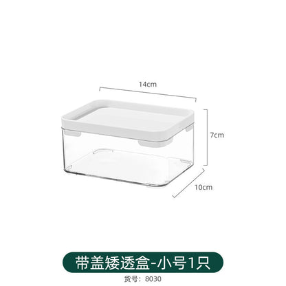 Desktop Storage Box Square Transparent Acrylic Flower Pot Sundries Cosmetics Stationery Notes Kitchen Workstation Height