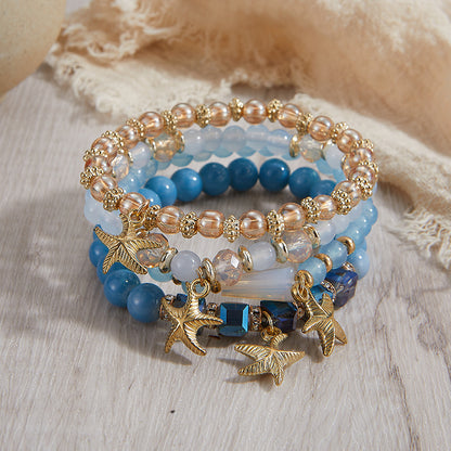 European and American Cross-Border Hot-Selling New Bohemian Bracelets Creative Tassel Multi-Layer Beaded Bracelets Fashion Jewelry