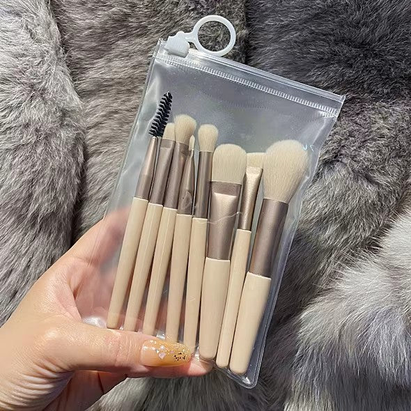 8 makeup brush suit portable short super soft travel blush brush eye shadow brush beauty tools for beginners