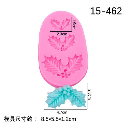 DIY Baking Christmas Series 6 Piece Set Flip Cake Christmas Party Silicone Mold Cake Decoration Spot