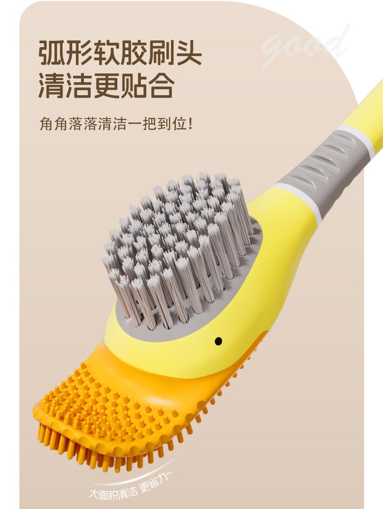 [Patented Authentic] New Diving Cartoon Duck Silicone Toilet Brush Home with Base Cleaning Set Bathroom