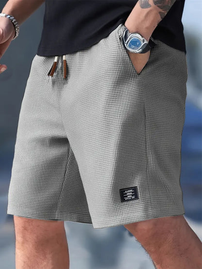 Cross-Border European and American Men's Casual Sports Shorts Summer Versatile Men's Large Size Loose Five-Point Pants Pineapple Plaid Shorts for Men