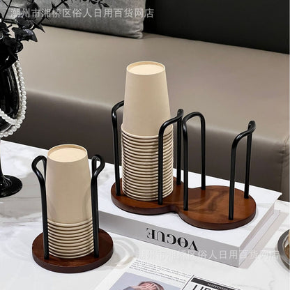 High-value Paper Cup Holder Disposable Cup Taker Desktop Coffee Table Storage Rack Tea Cup Coffee Cup Cup Holder