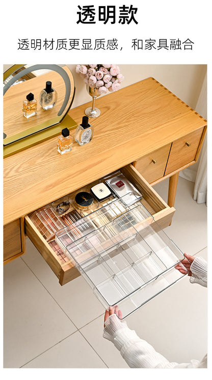 Built-in Partition Telescopic Cosmetic Lipstick Classification Dressing Table Deep Cabinet Partition Dormitory Drawer Inner Partition Storage Box