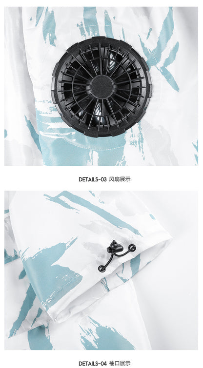 Cross-border Direct Supply Summer Cooling and Heat Prevention Air-conditioning Clothing Clothes with Fan Short-sleeved Vest Outdoor Sunscreen Work Wear