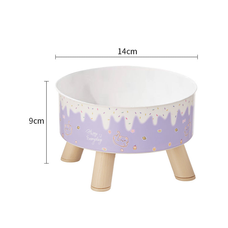 Pet Bowl Anti-overturning Cat Bowl Pet Stainless Steel Dog Bowl Cat Neck Protection High Foot Bowl Dog Food Utensils Cross-border New