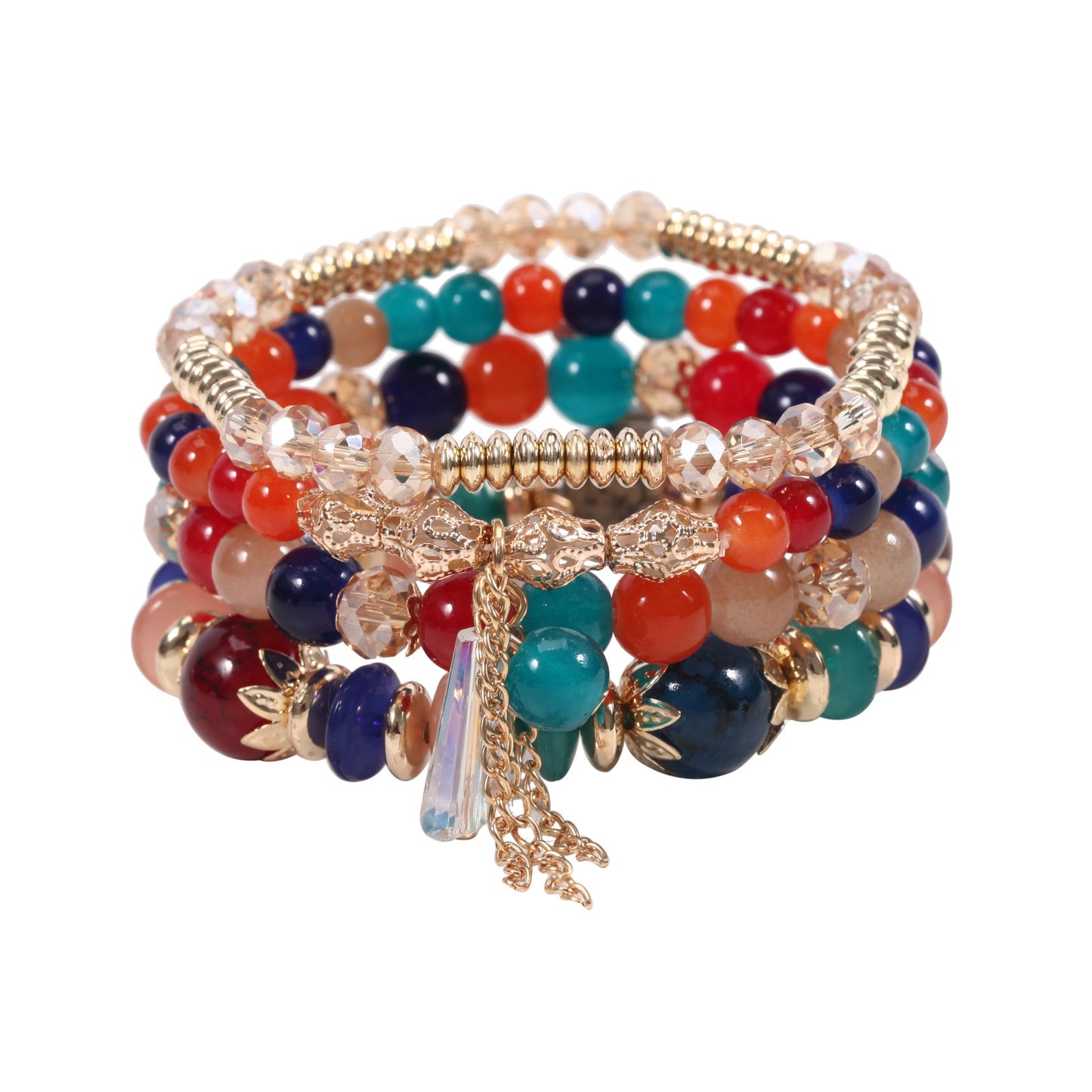 European and American Cross-Border Hot-Selling New Bohemian Bracelets Creative Tassel Multi-Layer Beaded Bracelets Fashion Jewelry