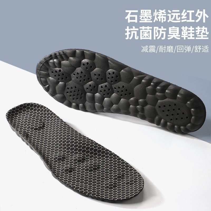 Graphene Insole Antibacterial Deodorant Massage Sports Shock Absorption Comfortable Sweat Absorbing Breathable High Elastic Foot Arch Support Not Tired Feet