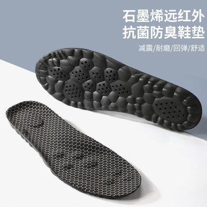Graphene Insole Antibacterial Deodorant Massage Sports Shock Absorption Comfortable Sweat Absorbing Breathable High Elastic Foot Arch Support Not Tired Feet