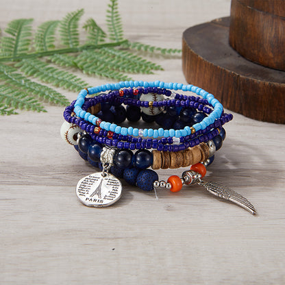 European and American Cross-Border Hot-Selling New Bohemian Bracelets Creative Tassel Multi-Layer Beaded Bracelets Fashion Jewelry