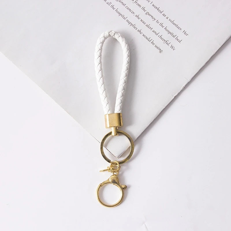 Wholesale Braided Leather Rope Keychain Car Keychain Key Ring Pendant Doll Accessories Event Small Gifts Wholesale