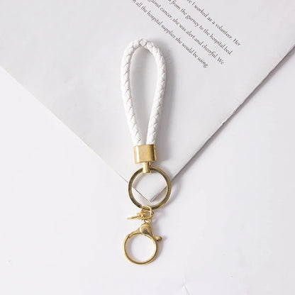 Wholesale Braided Leather Rope Keychain Car Keychain Key Ring Pendant Doll Accessories Event Small Gifts Wholesale