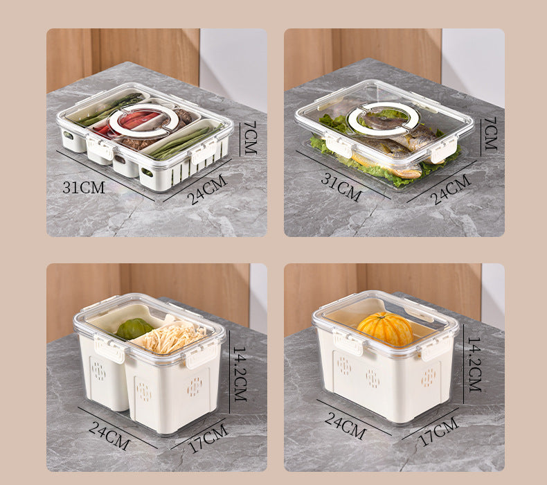 Seasoning Fresh-keeping Plastic Kitchen Sealed Box Spice Storage Box Food Grade Format Transparent Cereal Seasoning