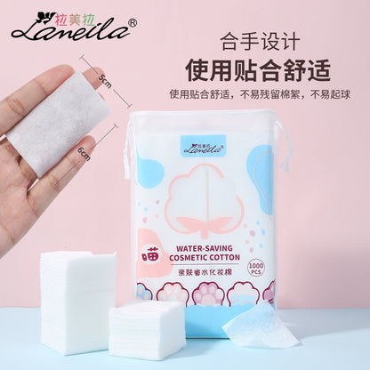 Lmltop New 222-Piece Sandwich Makeup Remover Cotton Cartoon Cat Claw Double-Sided Thickeneded Makeup Cotton Stretch Cotton Wet Compress Cotton