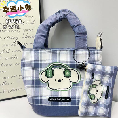 New Girls Handbag Storage Bag Cute Lunch Box Bag Handbag Mother Bag Korean Cartoon Bag Hand Bag