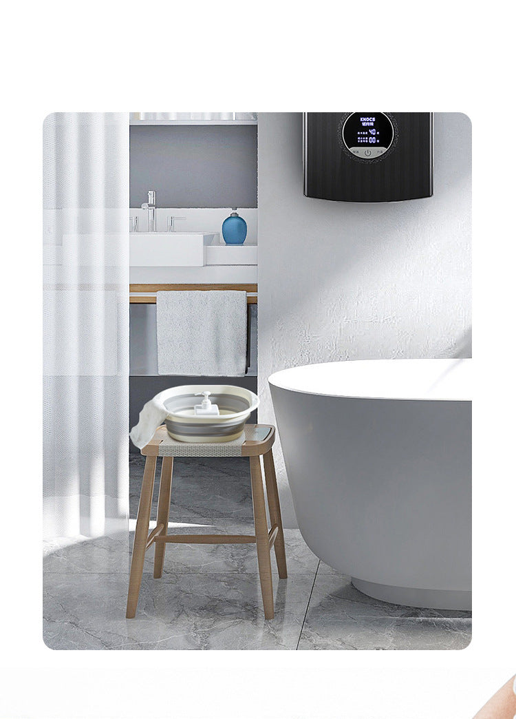 Portable Silicone Collapsible Washbasin Vegetable Washing Basin Student Dormitory Plastic Foot Soaking Foot Washing Basin Household Multi-purpose Basin